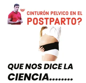 una embarazada con cinturón pelvico
